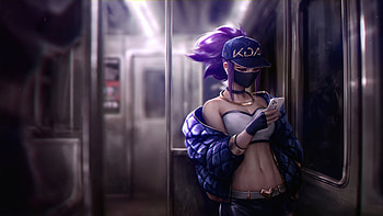 Kda Akali Train , kda, akali-league-of-legends, league-of-legends, games HD wallpaper