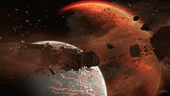Star Wars Outlaws: Crimson Planetscape —, video game, Star Wars Outlaws, planetscape HD wallpaper