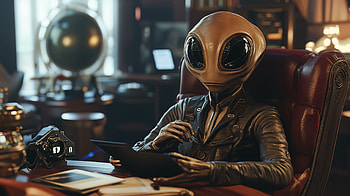 Ultra : The Alien Diplomat in a Sci-Fi Realm, Sci Fi, alien, office, technology HD wallpaper