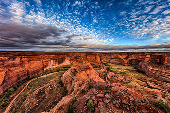 Canyon De Chelly, sky, arizona, usa, canyon, america HD wallpaper