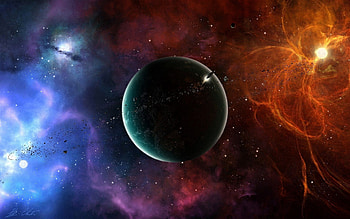 Abstract, Multicolored, Motley, Stains, Spots, Planet HD wallpaper