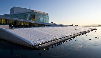Oslo Opera House, Norway's beauty, Captivating ambiance, Scenic views HD wallpaper