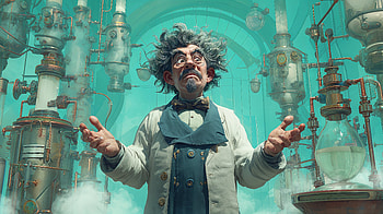 — The Mad Scientist's Emerald Lab, Laboratory HD wallpaper