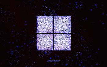 Windows 11 glitter logo, purple glitter art, black background, Windows 11 logo, Windows 11, creative art, Windows 11 purple glitter logo, Windows logo, Windows HD wallpaper