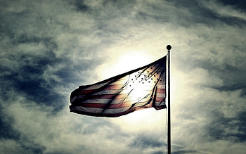 Sky, Night, Clouds, Usa, Dark, United States, Flag HD wallpaper