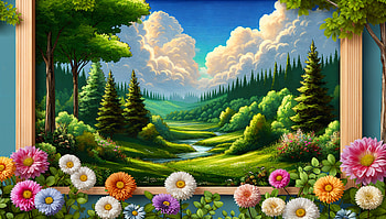 Serene Nature: Ultra of Vibrant Landscapes, landscape, nature, flower, tree, river HD wallpaper