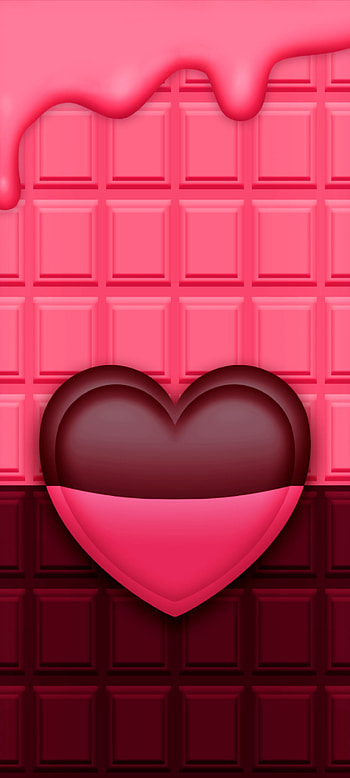 Chocolate Heart, love, orange, red, premium, valentine HD phone wallpaper
