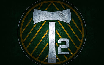 Portland Timbers, green background, American soccer team, Portland Timbers emblem, MLS, Oregon, USA, soccer, Portland Timbers logo HD wallpaper