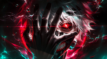 Ken Kaneki Dark Aesthetic Background - Crimson Neon Anime Art, Anime, Tokyo Ghoul, Ken Kaneki HD wallpaper