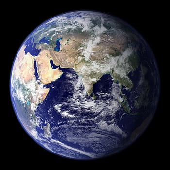 Detailed view of Earth from space highlighting continents and oceans. HD phone wallpaper