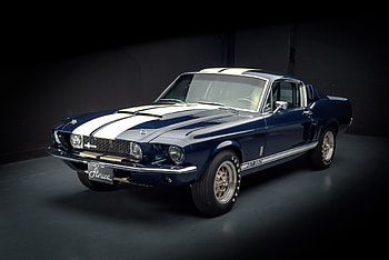 Navy blue, Ford Mustang Shelby GT500 HD wallpaper