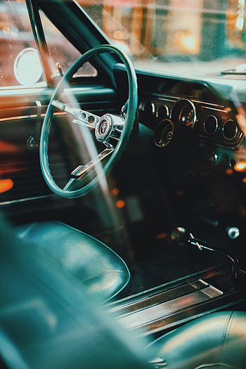 Sports, Cars, Sports Car, Steering Wheel, Rudder, Salon, Speedometer, Ford Mustang HD phone wallpaper
