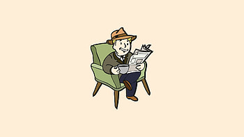 ORIGINAL CONTENTI vectorised & coloured this pre-war Vault-Boy. Enjoy the ! HD wallpaper