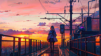Walking The Iron Path, alone, ai, ai-girls, artist, artwork, digital-art HD wallpaper