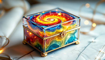 Whimsical Music Box - Ultra, music box, colorful design, illuminated HD wallpaper
