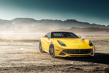 Yellow Ferrari F12, ferrari, cars, yellow HD wallpaper