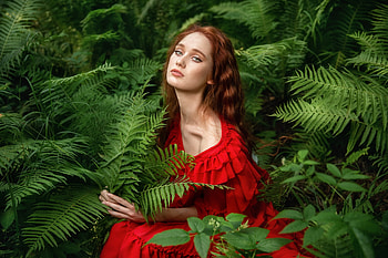 Anastasia-Barmina, Anastasia-, model, Barmina, Redhead HD wallpaper
