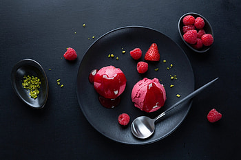 Ice-Cream, Cream, Ice, strawberry, Food HD wallpaper