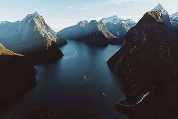 Milford sound, fjord, New Zealand, coast, mountains HD wallpaper