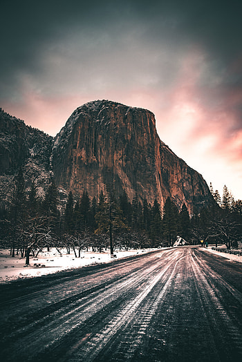 Mountains, road, nature HD phone wallpaper