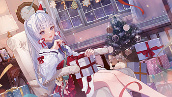 Kamisato Ayaka Holiday Magic – Genshin Impact, Kamisato Ayaka (Genshin Impact), Genshin Impact HD wallpaper