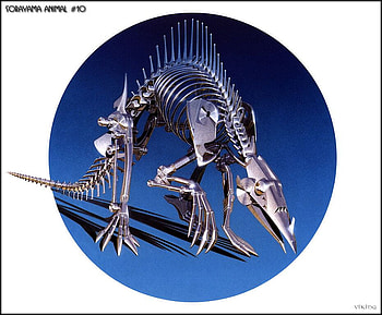 sorayama animal, animal, sorayama, painting, steel HD wallpaper