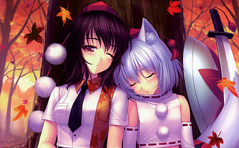 Aya & Momiji, classic, anime, touhou, wall, girl, new HD wallpaper