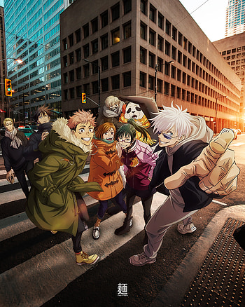 jujutsu kaisen, fushigoro, nobara, gojo, itadori HD phone wallpaper
