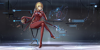 Anime Iron Girl, iron-man, superheroes, artwork, anime HD wallpaper