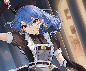 Hoshimachi Suisei, hololive, Hoshimachi Suisei, Anime, Virtual Youtuber HD wallpaper