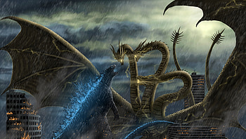 Godzilla Vs Monsters, artist, artwork, artstation HD wallpaper