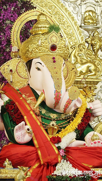 Ganpati , Dagdusheth Ganpati, God Ganesh HD phone wallpaper