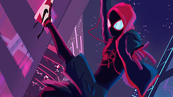 Miles Morales Spiderverse Swing, spider-man-miles-morales, games, 2021-games, ps5-games, ps-games, spiderman, marvel, artstation HD wallpaper