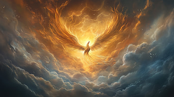 Phoenix Ascending: A Majestic Cloudscape, phoenix, cloudscape HD wallpaper