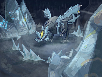 Kyurem, Pokemon fanart, Ice type Pokemon, Artistic representation HD wallpaper