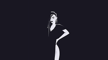 Minimal, urban woman, art HD wallpaper
