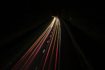Cities, Night, Shine, Light, Road, Turn, Markup HD wallpaper