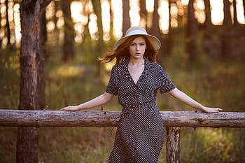 Quad — Forest Muse: Woman Model, woman, model HD wallpaper