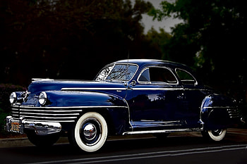 Chrysler Windsor coupe, blue, classic, car, cars HD wallpaper
