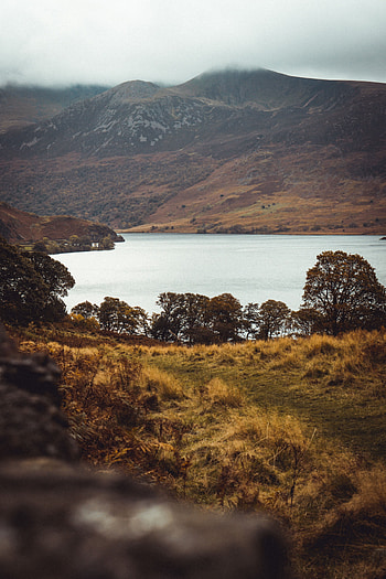 Landscape, Nature, Trees, Mountains, Lake, Hills HD phone wallpaper