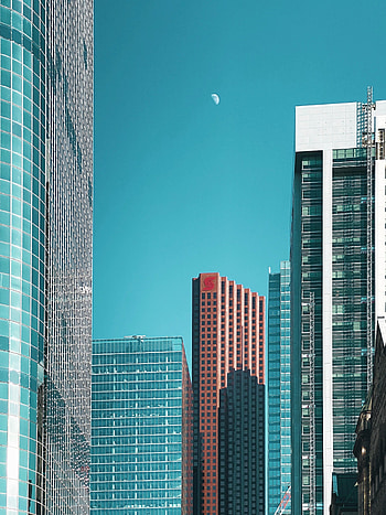Cities, Architecture, Moon, City, Building, Facade HD phone wallpaper