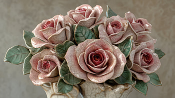 Blushing Rose Bouquet — HD wallpaper
