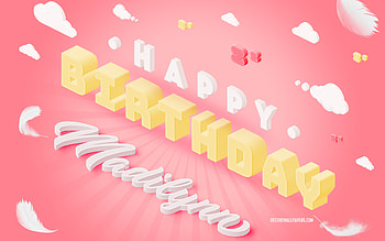 Happy Birtay Madilynn, 3d Art, Birtay 3d Background, Madilynn, Pink Background, Happy Madilynn birtay, 3d Letters, Madilynn Birtay, Creative Birtay Background HD wallpaper