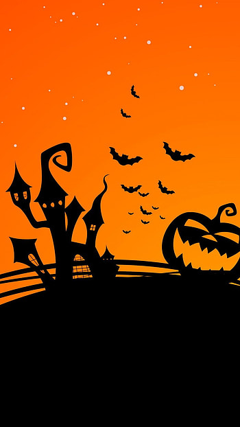 Orange halloween HD phone wallpaper