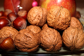 Food, Apples, Walnuts, Hazelnut HD wallpaper