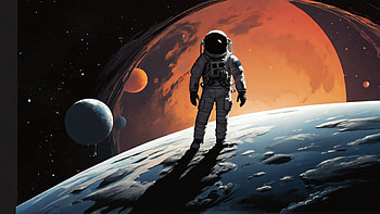 Astronaut in Space, astronaut, space, universe, dark, loneliness HD wallpaper