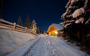Landscape, Winter, Roads HD wallpaper