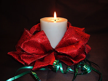 Christmas light, white, candle, light, christmas, green, red HD wallpaper