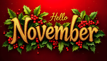 Hello November: Ultra Delight, november, greeting, holiday, leaf HD wallpaper
