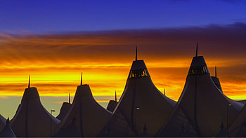 Denver International Airport, 3rd busiest airport, 2021, From Denver HD wallpaper